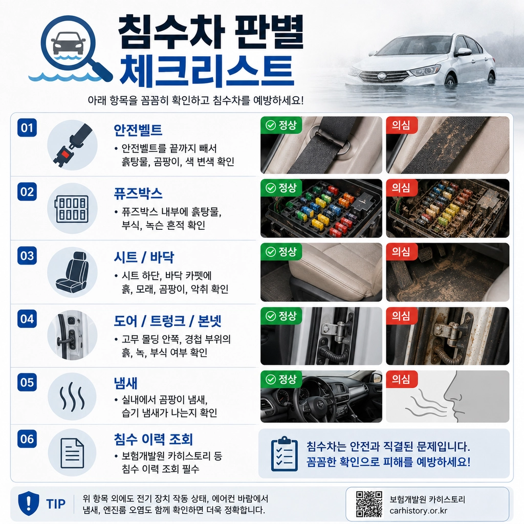 침수차 구별법 6가지