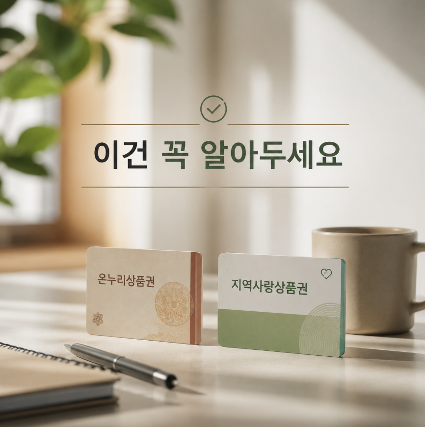 온누리 상품권, 지역사랑 상품권 차이 5가지