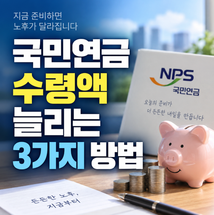 국민연금 수령액 늘리는 3가지 방법