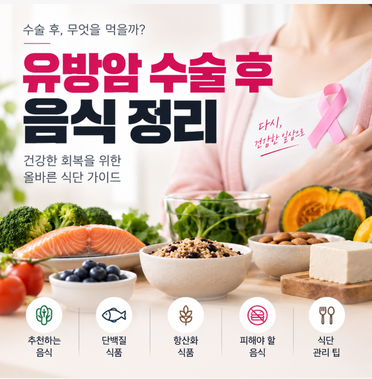 유방암 수술 후 내가 끊은 10가지 음식
