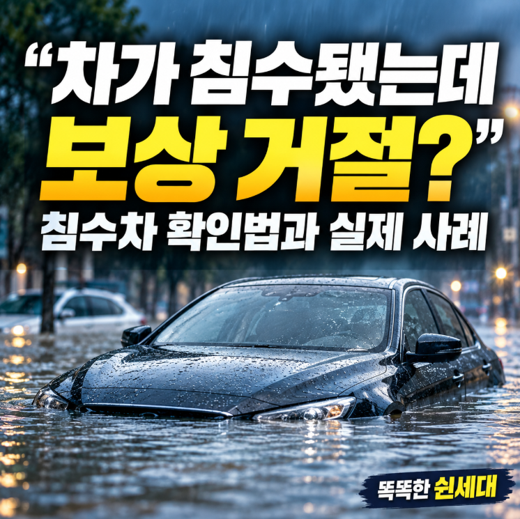 침수차 전손 보상 얼마 받을까? 3가지 기준